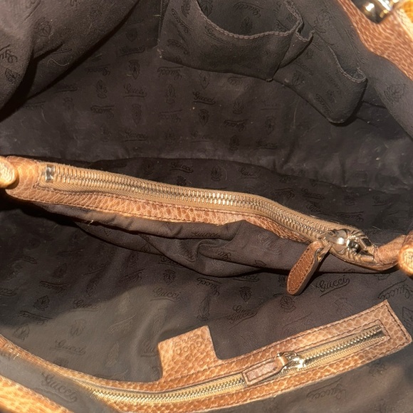 Authentic Gucci Hand Bag Bamboo Brown Canvas GUC - Picture 13 of 16